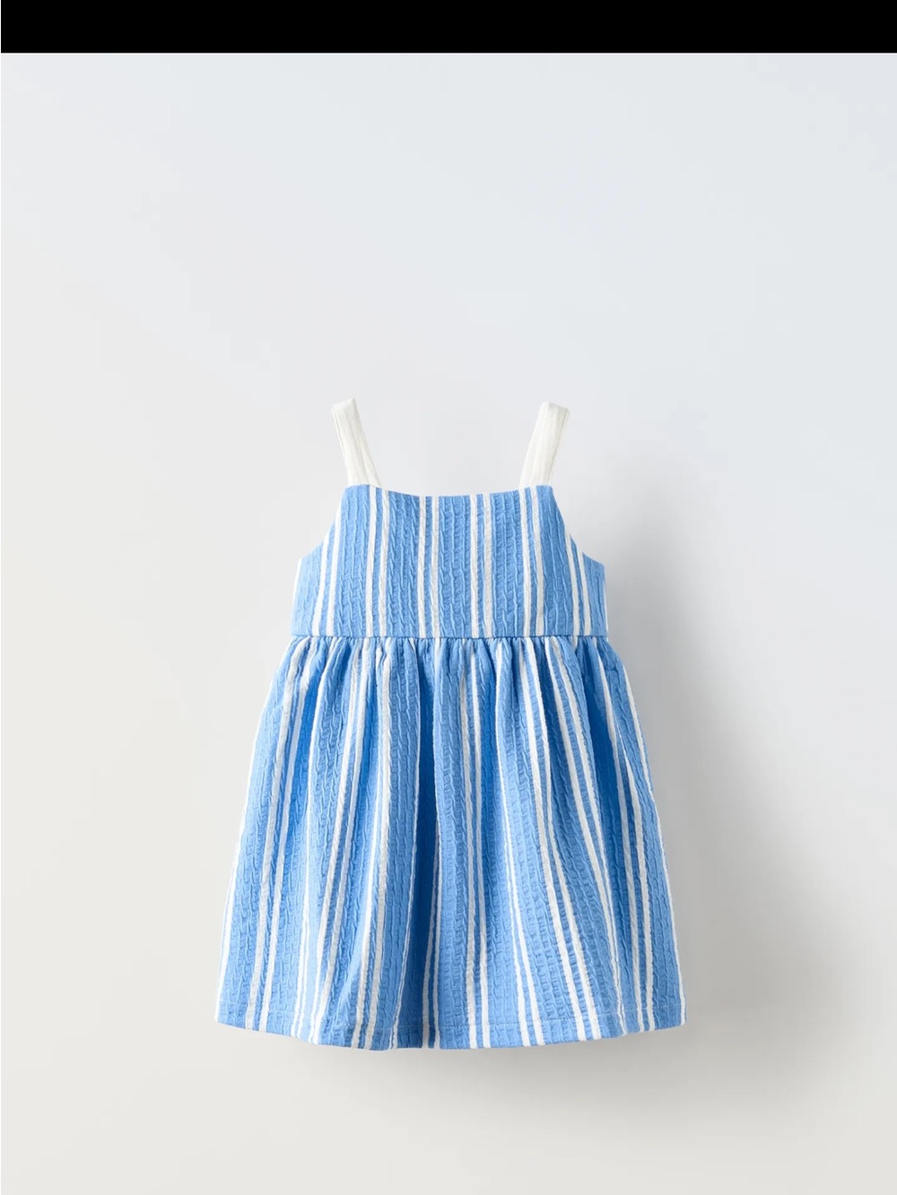 Zara Blue and White Striped Cotton Sundress